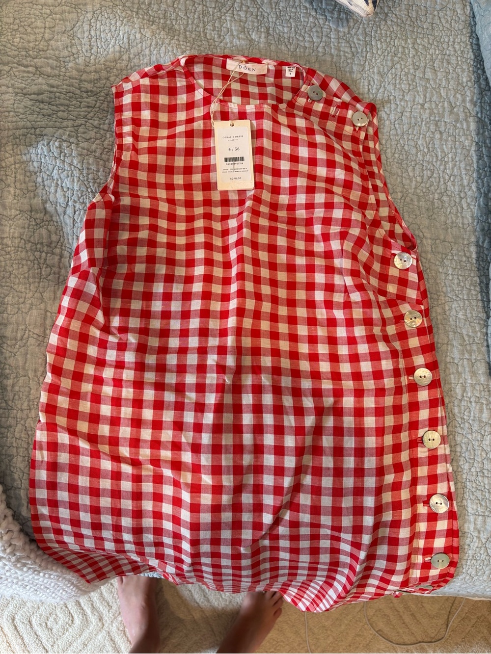 Doen Coralie Gingham Mini Shift Dress - Picture 5 of 5